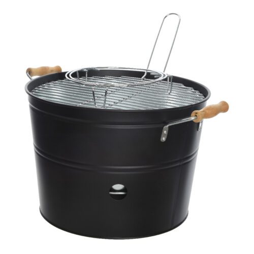 CHURRASQUEIRA TIPO BALDE COM GRELHA DE Ø32cm BBQ