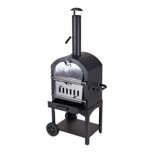 CHURRASQUEIRA DE CARVÃO COM FORNO DE PEDRA 44,5x65x158cm