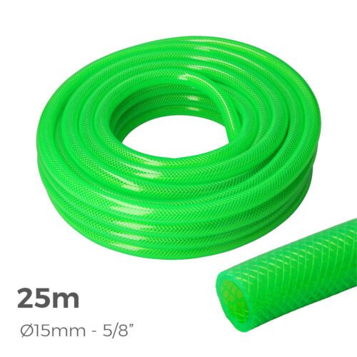 MANGUEIRA DE JARDIM ANTI-TORÇÃO Ø INTERNO 15mm Ø EXTERIOR 20mm (5/8") - ROLO 25m EDM