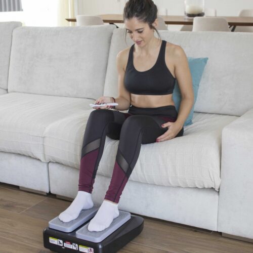 ECODE Exercitador de pernas Vidastep, permite caminhar sentado, com controle remoto, programas e MP3 ECO-4060