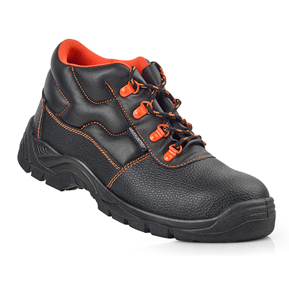 Botas de segurança de pele preta s3 src tamanho 44 blackleather
