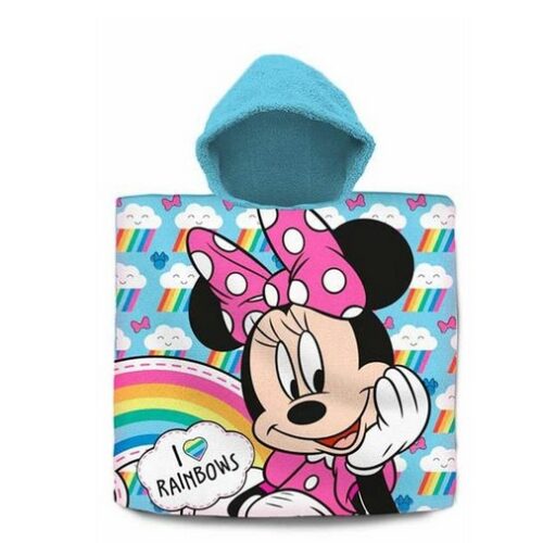 Poncho Minnie Mouse Algodão 60 X 120 Cm