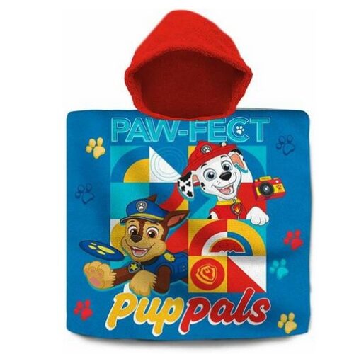 Poncho-Toalha com Capuz The Paw Patrol 60 X 120 Cm