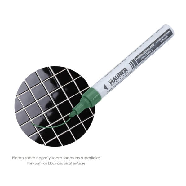Rotulador Marcador Obra Profesional Pintura Permanente Verde - Image 2