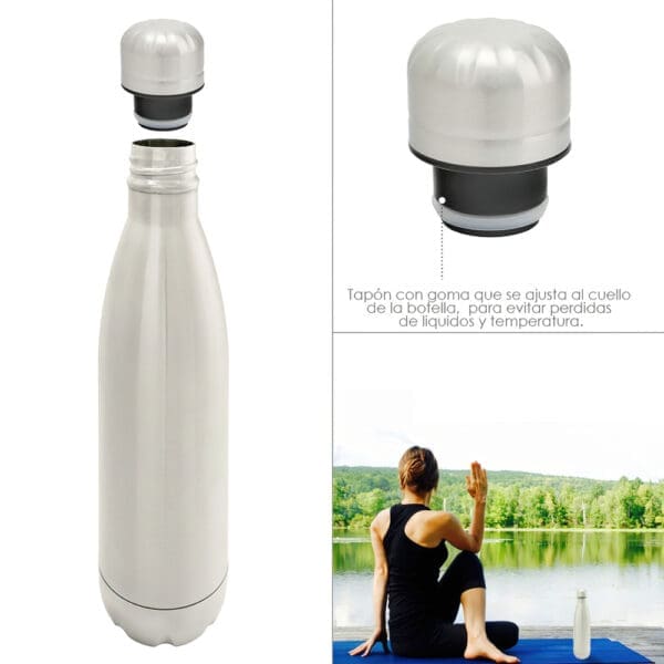 Botella Termica, Capacidad De 500 ML. Libre BPA,  Acero Inoxidable, Antigoteo - Image 2
