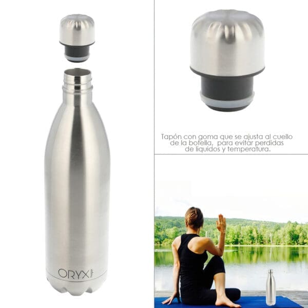 Botella Termica, Capacidad De 1000 ML. Libre BPA,  Acero Inoxidable, Antigoteo - Image 3