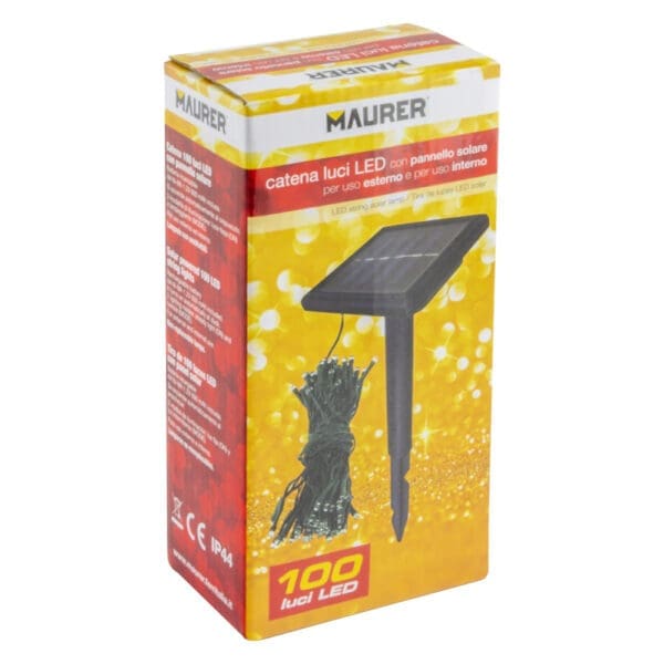 Luces Navidad Solar 100 Leds Luz Blanca Interior / Exterior (IP44) - Image 2