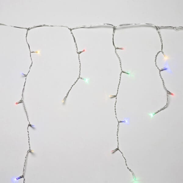 Guirnalda Luces Navidad Cortina 10x1 Metros 345 Leds Multicolor. Luz Navidad Interiores y Exteriores Ip44. Cable Transparente - Image 3