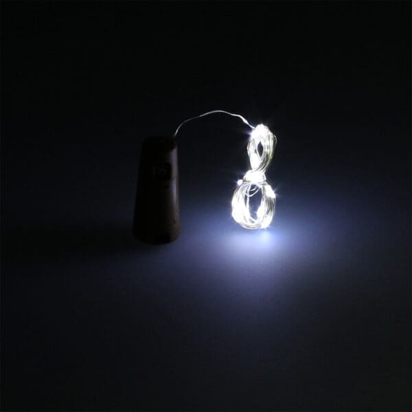 Luces Navidad Guirnalda Led con Tapon 20 Microled Blanco Frio IP20. A Pilas 3 LR44 (Si Incluidas) - Image 3