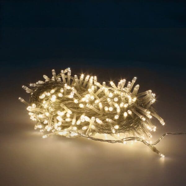 Luces Navidad Solar 200 Leds Luz Calida. Bateria Recargable Uso en Exteriores / Interiores Ip44 - Image 2