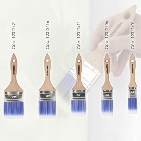 Paletina Profesional Plus Ancho 40 mm. Cerdas Sintenticas PBT, Mango Madera Haya Ergonomico, Brocha Pintor, Pincel Pintura - Image 6