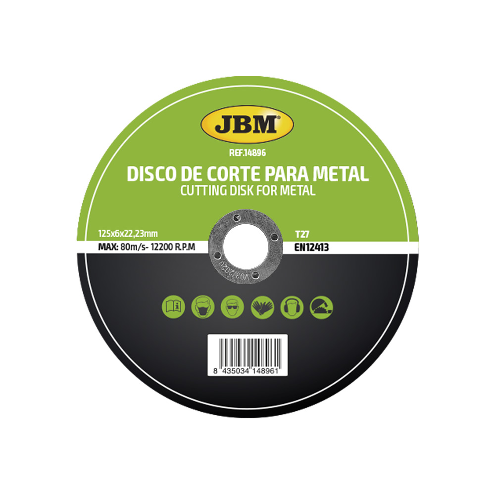 T27 DISCO DE CORTE, 125 X 6 MM