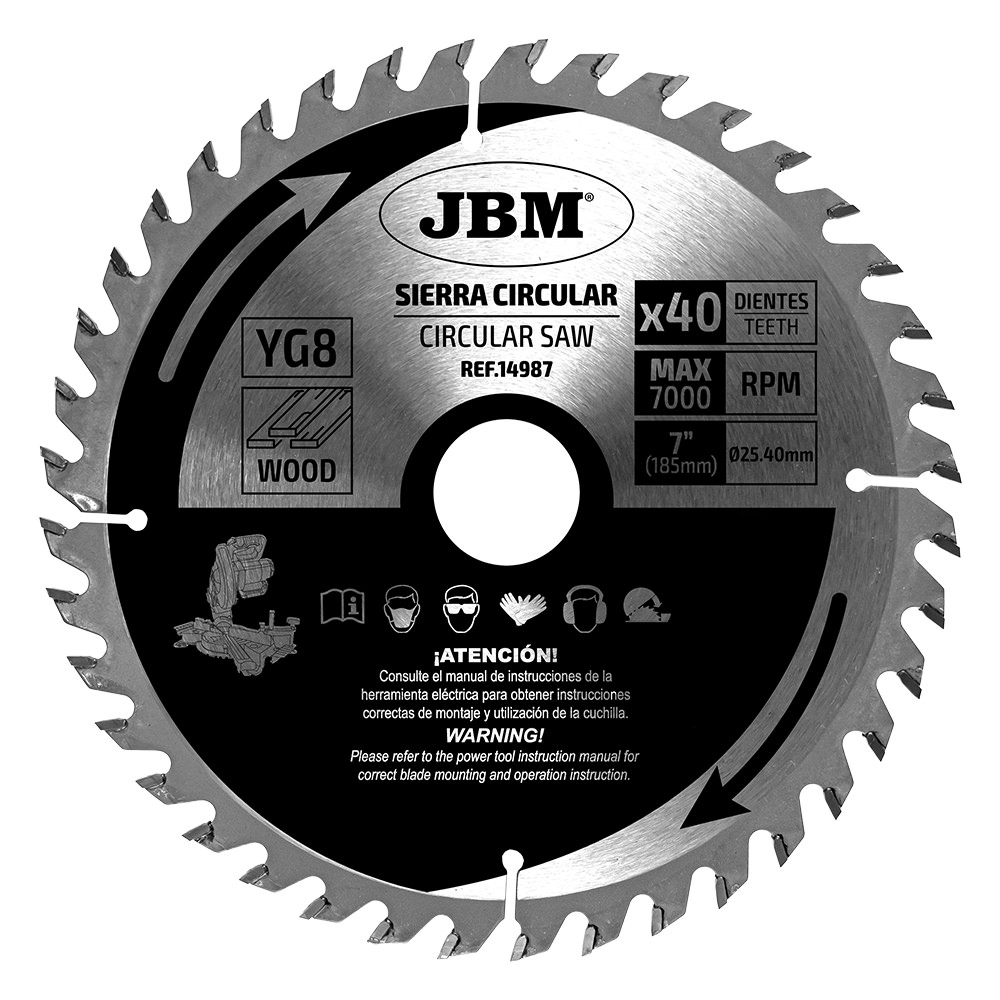 SERRA CIRCULAR, 40 DENTES, 185 MM, PARA MADEIRA. PARA REF. 60022