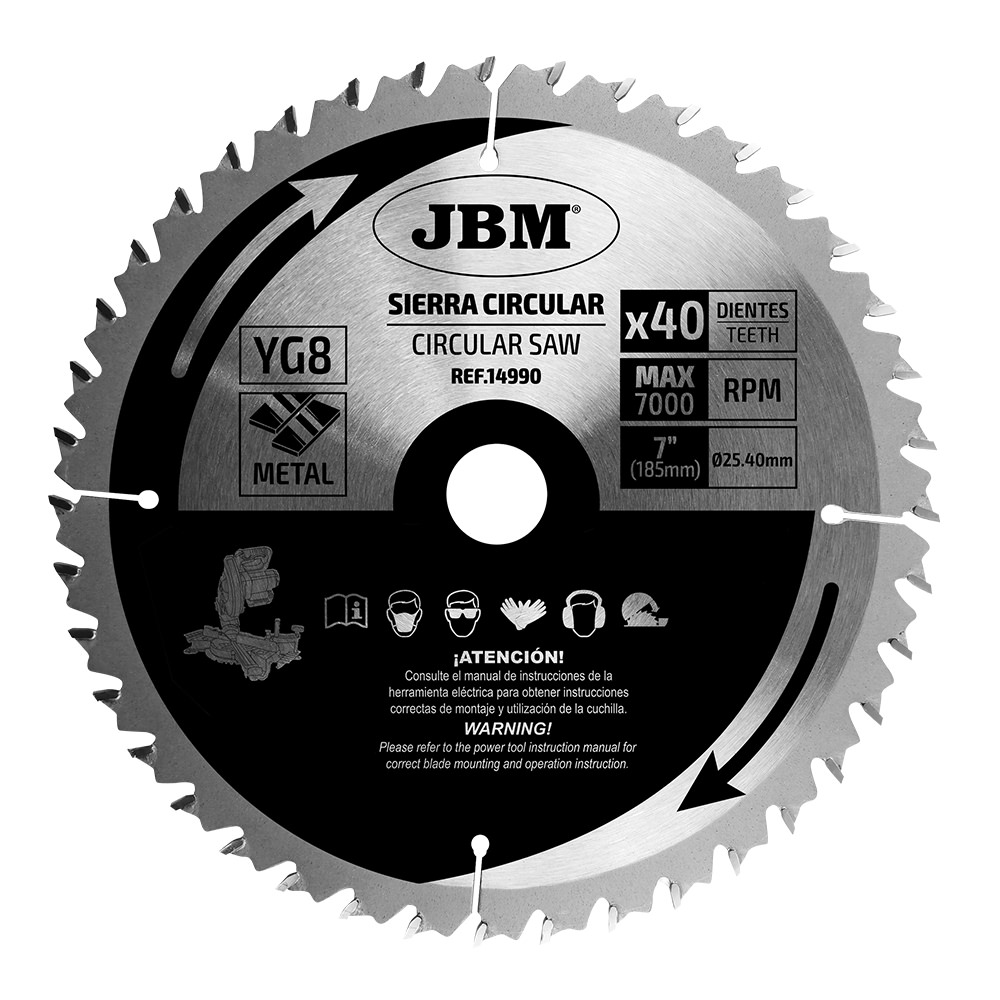 SERRA CIRCULAR, 40 DENTES, 185 MM, PARA METAL. PARA REF. 60022