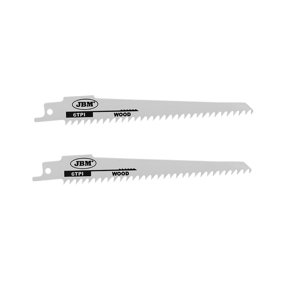 CONJUNTO DE 2 PÇS 150 MM 6TPI LÂMINAS DE SERRA RECIPROCADORA PARA MADEIRA. PARA REF. 60019