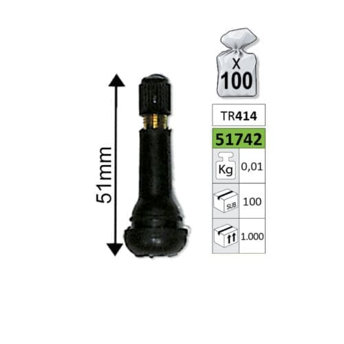VÁLVULAS PARA PNEUS TR414 51MM