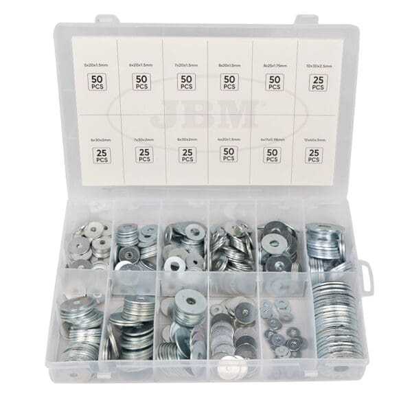 ESTÔJO DE ANILHAS DE FERRO GALVANIZADO, 475PCS
