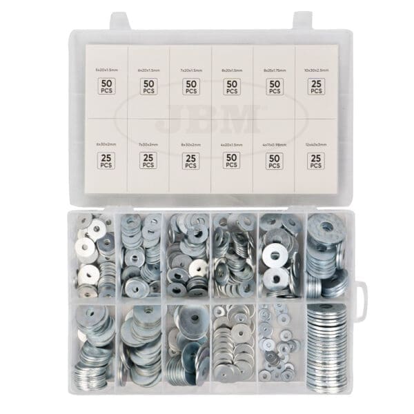 ESTÔJO DE ANILHAS DE FERRO GALVANIZADO, 475PCS - Image 2