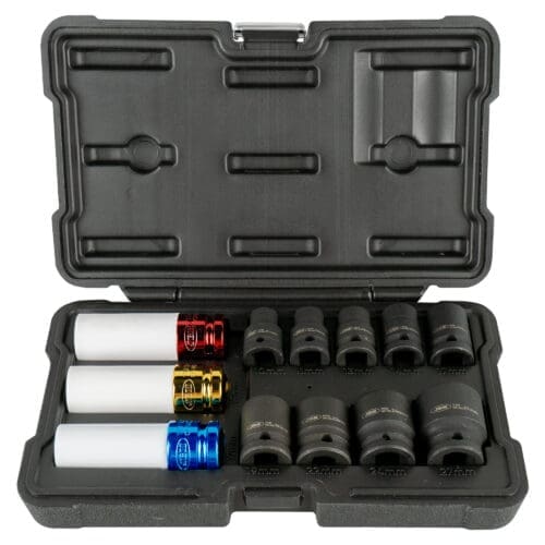 KIT DE 12 CHAVES DE IMPACTO DE 1/2" HEX. - ESPECIAL EXTRAÇÃO RODAS
