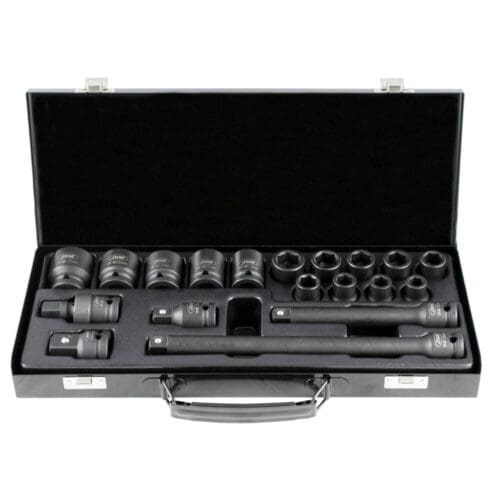 KIT DE 19 CHAVES DE IMPACTO DE 1/2" HEX + ADAPTADOR