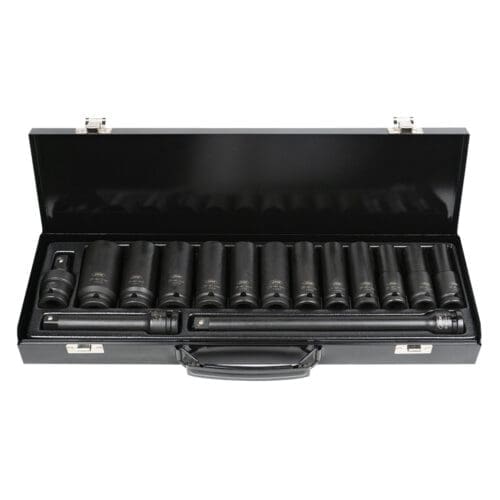 KIT DE 12 CHAVES DE IMPACTO COMPRIDOS DE 1/2”