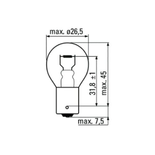 LÂMPADA OBN  2 POLES 12V 21/5W BAY15D