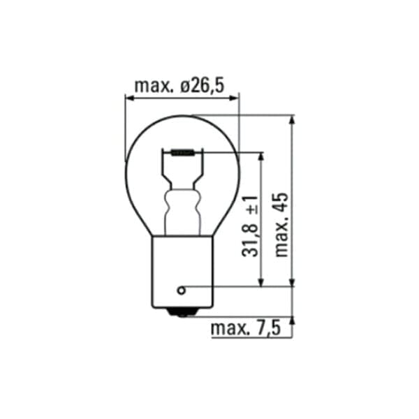LÂMPADA OBN  2 POLES 12V 21/5W BAY15D