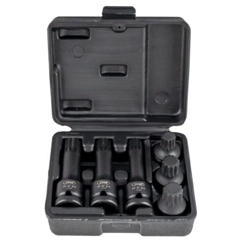 KIT DE 6 CHAVES E PUNTAS XZN DE IMPACTO DE 1/2"