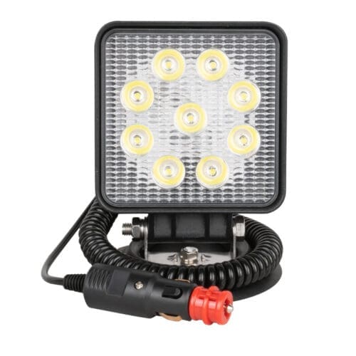 FOCO AUXILIAR LED, QUADRADO, LUZ CONCENTRADA, BASE MAGNETICA