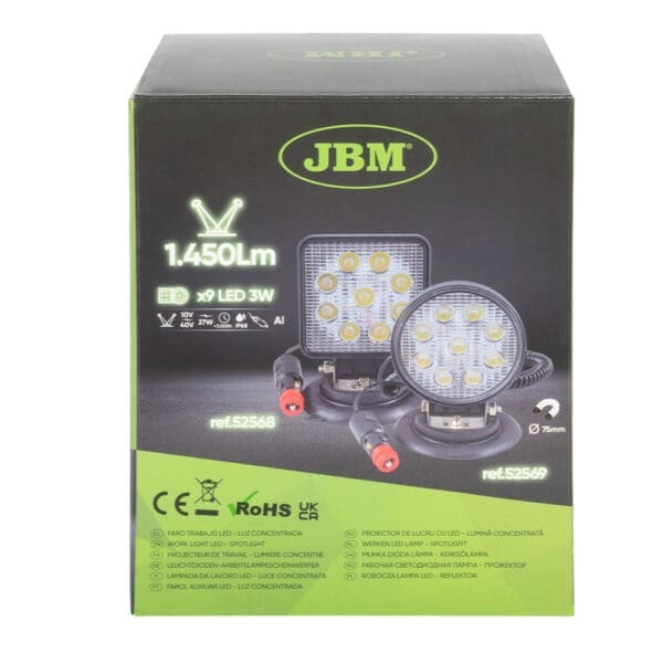 FOCO AUXILIAR LED, REDONDO, LUZ CONCENTRADA, BASE MAGNETICA - Image 3