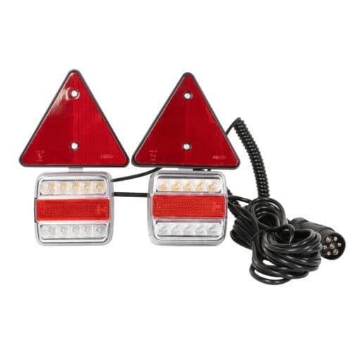 KIT MAGNÉTICO COM 2 FAROLINS, 2 TRIÂNGULOS REFLECTORES LED