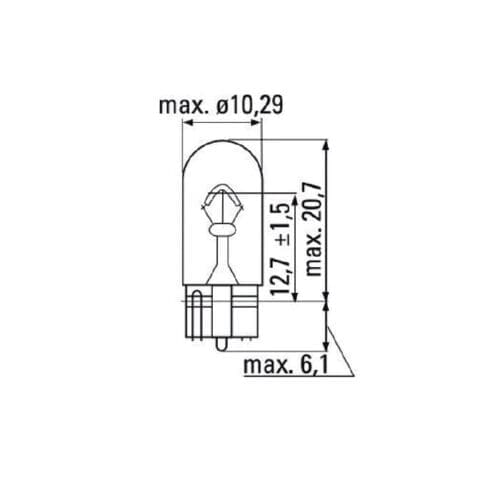 LÂMPADAS OBN WEDGE 12V 5W T10