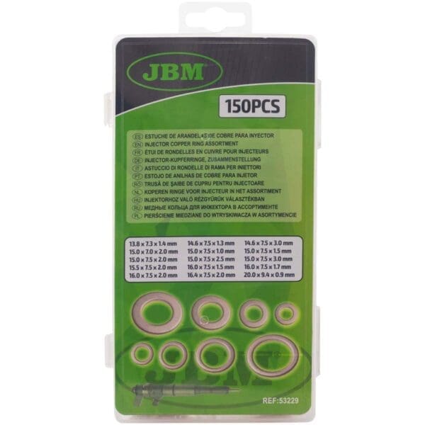 SORTIMENTO DE ANILHAS DE COBRE PARA INJETOR 150 PCS - Image 3