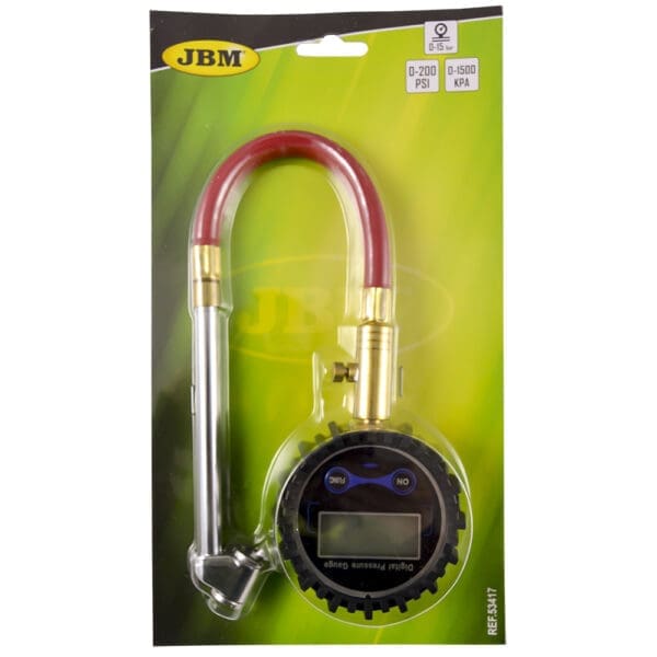 MEDIDOR DE PRESSÃO DE PNEUMÁTICOS DIGITAL COM TUBO (0-15BAR) - Image 2