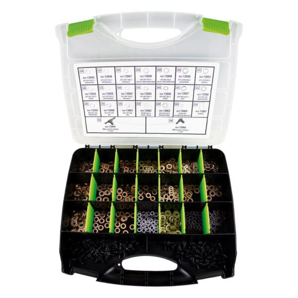 SORTIMENTO DE ANILHAS DE COBRE PARA INJETORES 551 PCS