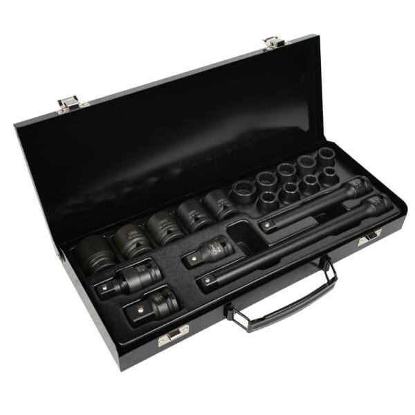KIT DE 19 CHAVES DE IMPACTO DE 1/2" DE 12 FACES + ADAPTADOR - Image 2