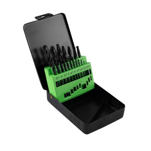 CONJUNTO DE BROCAS HSS 4241, 1-10 MM, PRETO.