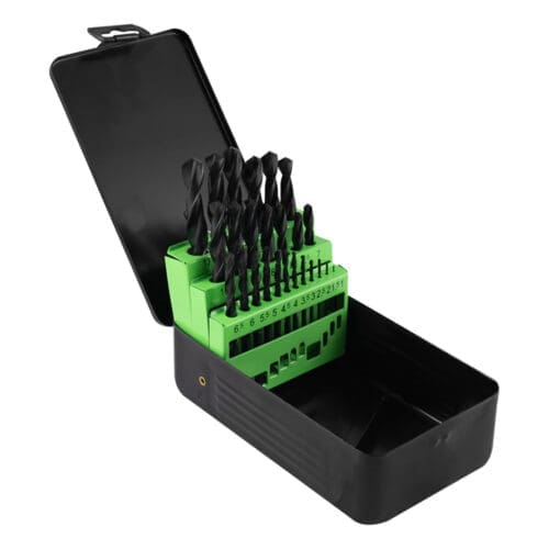 CONJUNTO DE BROCAS ESPIRAIS HSS 4241, 1-13 MM, PRETO.