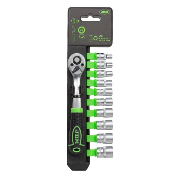 ROQUETE DE 72 DENTES - 1/4’’ COM CHAVES DE CAIXA HEXAGONAIS