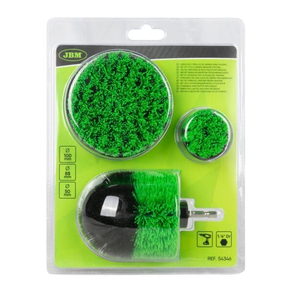 CONJUNTO DE 3 ESCOVAS DE LIMPEZA PARA BERBEQUIM - Image 3