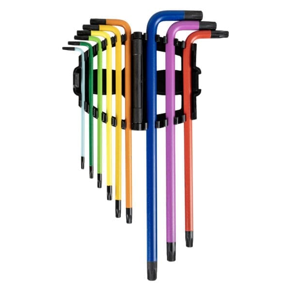 CONJUNTO DE 9 PEÇAS DE CHAVES TORX EXTRA LONGAS PINTADAS A CORES - Image 3