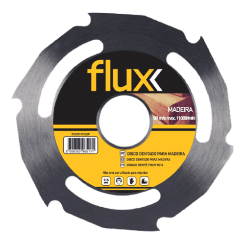 Disco Corte Madeira Dentado 230x22mm 8D Flux
