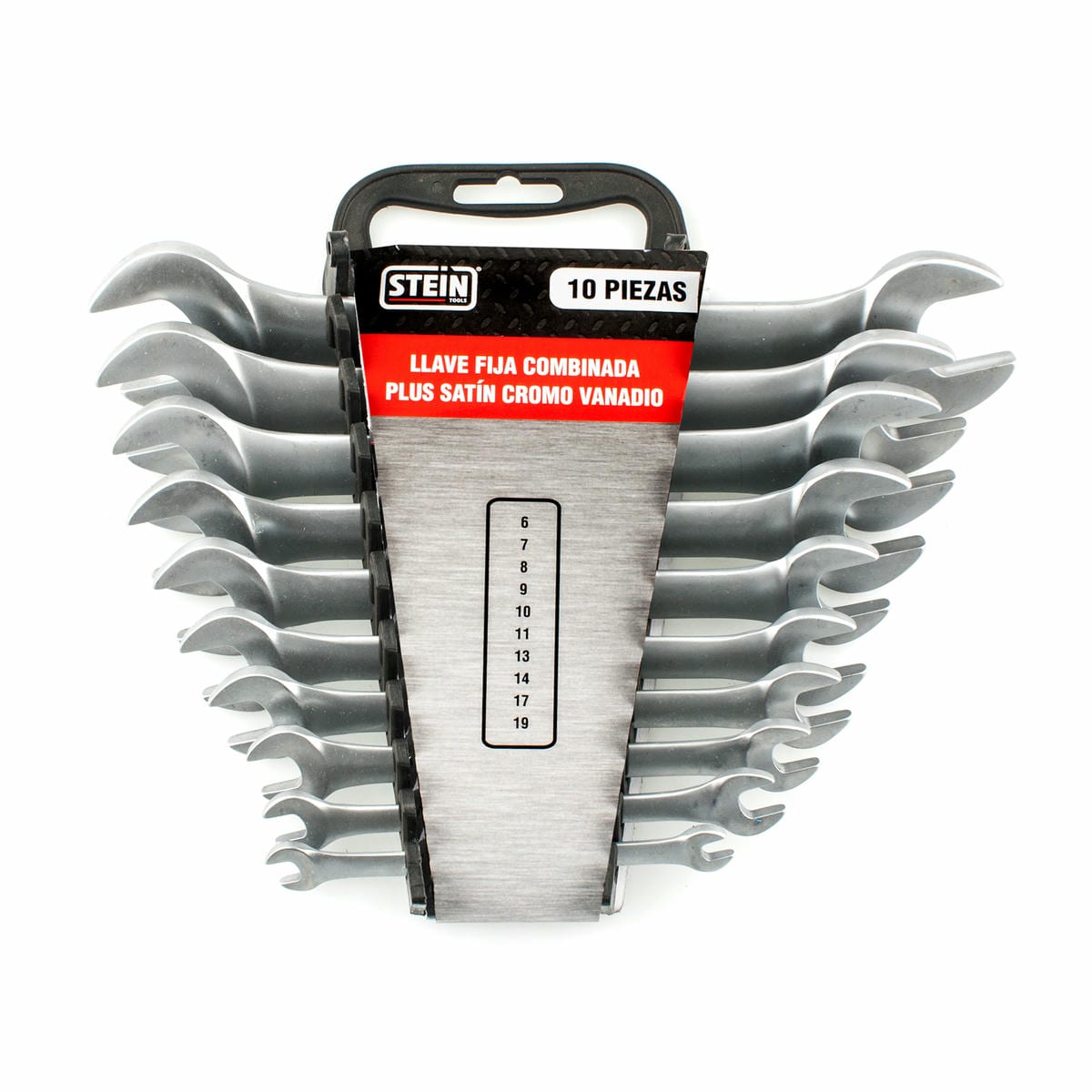 CONJUNTO CHAVE FIXA STEIN CROMO VANÁDIO DIN-3110 10 PEÇAS