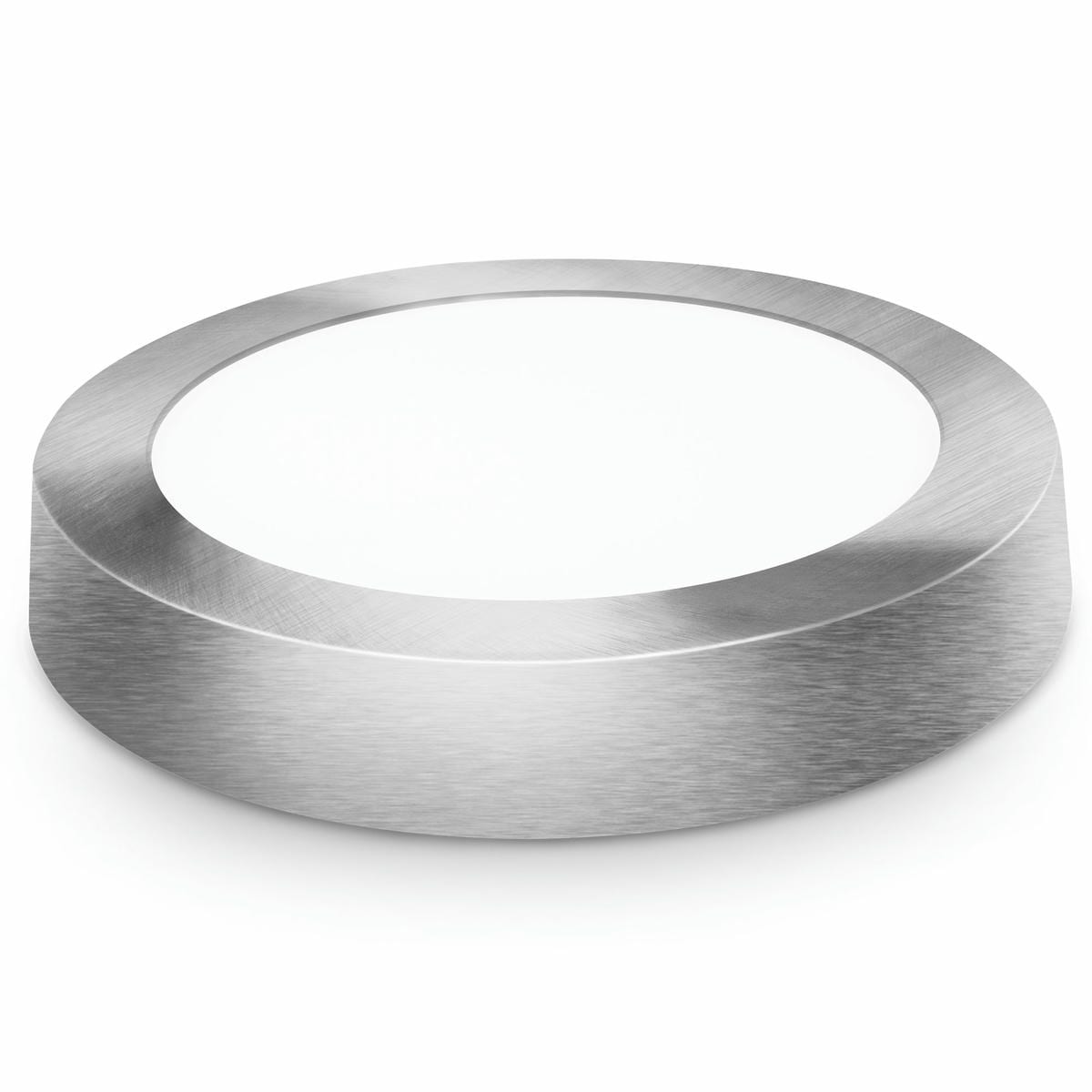 DOWNLIGHT LED DE SUPERFÍCIE REDONDO PRATA MATEL 18W FRIA