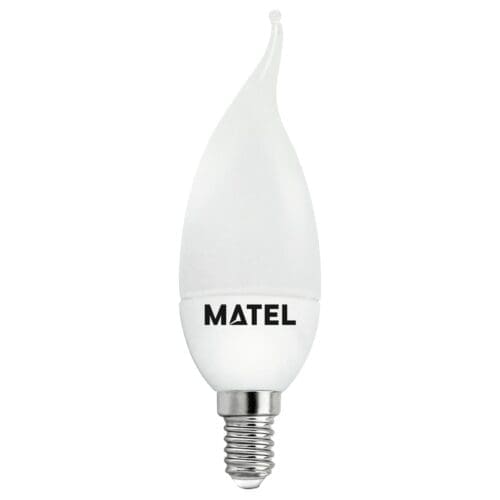 LÂMPADA LED VELA CHAMA MATEL E14 5W QUENTE