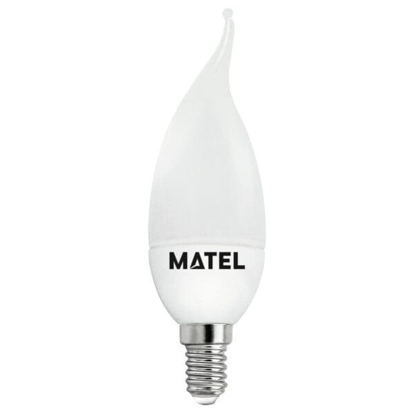 LÂMPADA LED VELA CHAMA MATEL E14 5W QUENTE