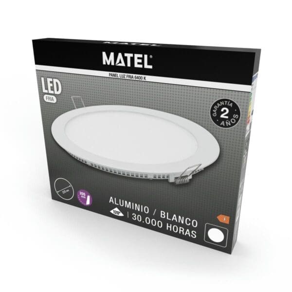 DOWNLIGHT LED REDONDO BRANCO MATEL 12W FRIA - Image 2