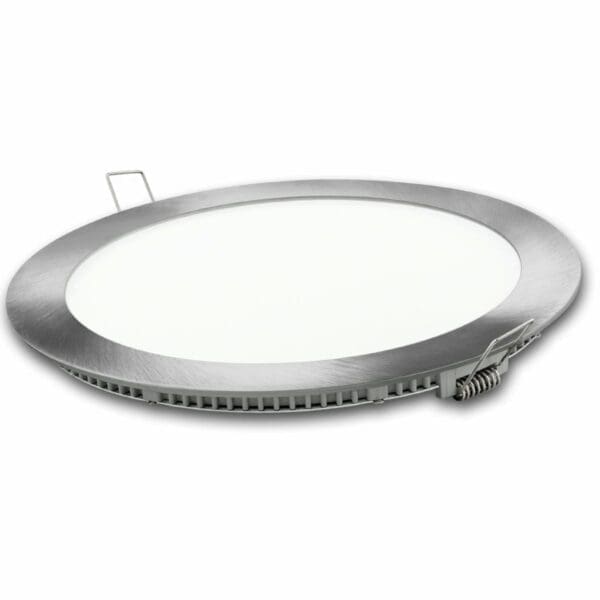 DOWNLIGHT LED REDONDO PRATA MATEL 12W FRIA