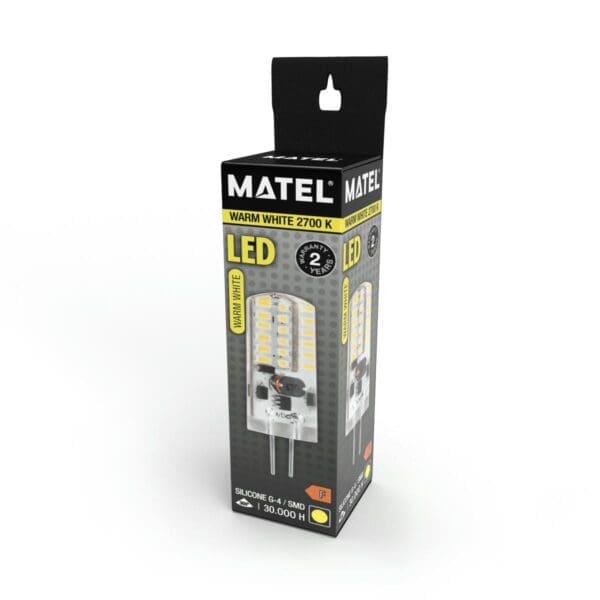 LÂMPADA LED G4 MATEL SILICONE 230V 2W QUENTE - Image 2