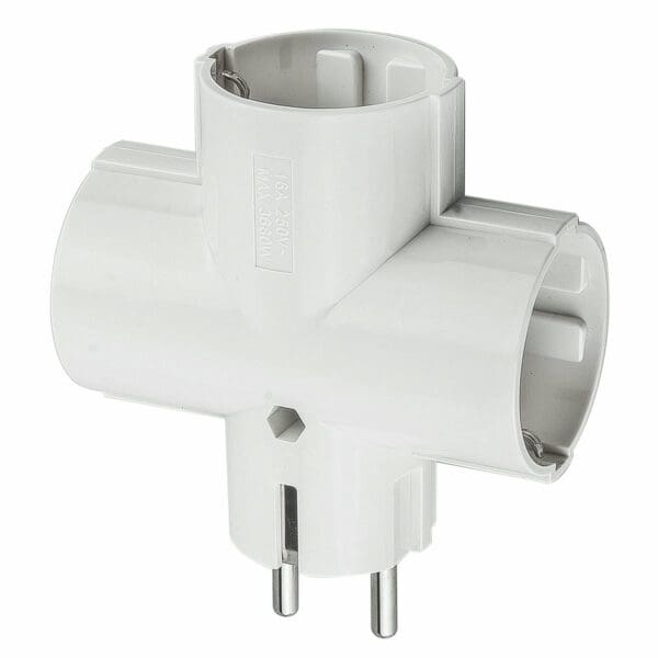 ADAPTADOR 3 TOMADAS BRANCO ONLEX 4,8MM 10/16A T/T RETRÁTIL